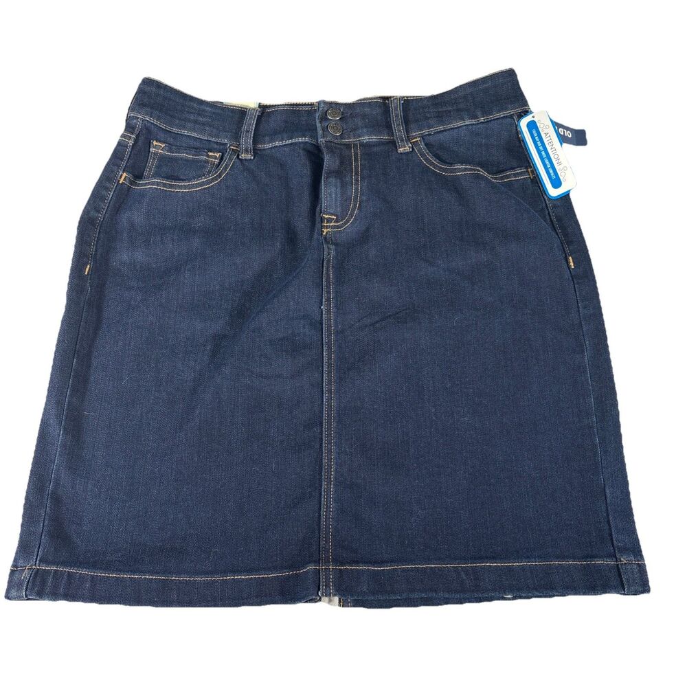 NEW Old Navy Women’s Blue Denim Pencil Skirt Size 10 Stretch Jean Mini Skirt